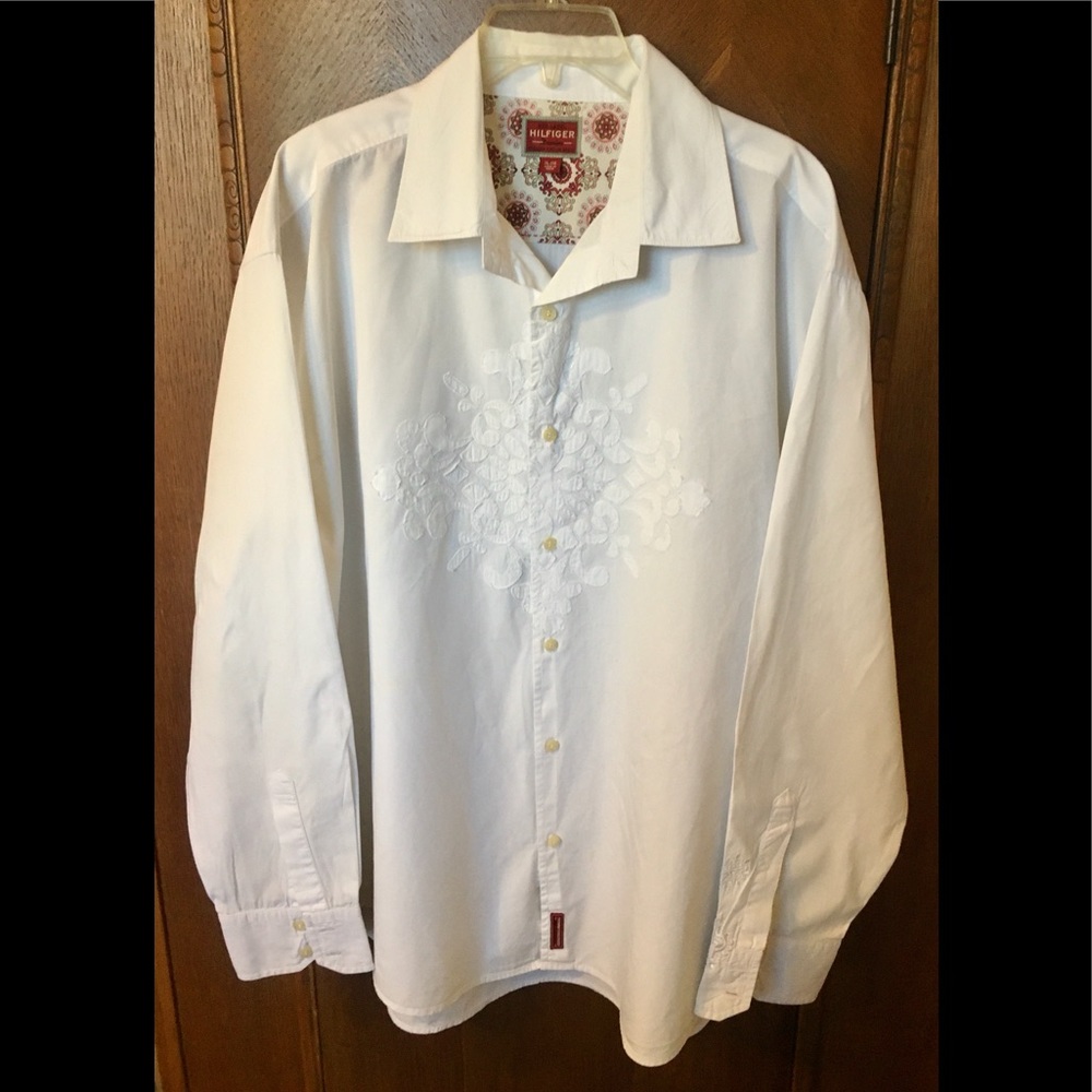 Hilfiger Red Label Embroidered Shirt, sz XL